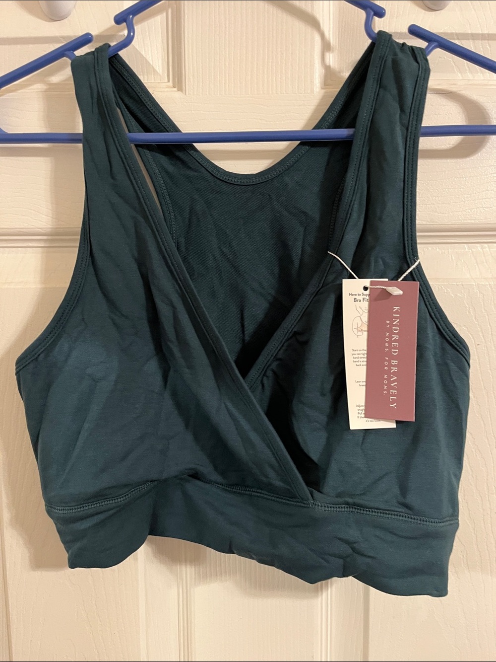 Kindred Bravely Deep Teal Seamless Crossover Nursing & Sleep Bra